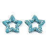 Star Shape Polymer Clay Rhinestone Beads CLAY-NH0001-06K-1
