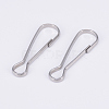 Stainless Steel Keychain Clasp Findings STAS-WH0016-08P-1