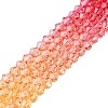 Gradient Color Baking Paint Glass Bead Strands DGLA-A039-T2mm-A03-4
