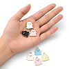 20Pcs 4 Colors Alloy Enamel Pendants ENAM-YW0002-68-6