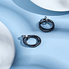 2Pcs 304 Stainless Steel Interlocking Ring Pendants STAS-LP0002-84B-1