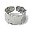 304 Stainless Steel Open Cuff Ring RJEW-L110-019P-2