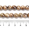 Electroplated Natural Tiger Eye Round Beads Strands G-L598-A04-02-5