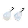 Opalite Stone Pendants with Platinum Plated Iron Findings G-R252-08-4