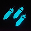 Synthetic Luminous Stone Double Terminated Pointed Pendants G-P359-03A-3