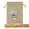 12Pcs 12 Styles Christmas Printed Burlap Packing Pouches Drawstring Bags ABAG-FS0001-03B-5