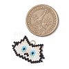 5Pcs 5 Colors Handmade Glass Seed Beaded Cat Head Shape Pendants PALLOY-MZ00933-3