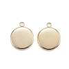 Ion Plating(IP) 304 Stainless Steel Pendant Cabochon Settings LS-STAS-G127-13-12mm-G-2