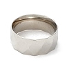316L Stainless Steel Multi Faceted Finger Ring for Women STAS-O160-04-1