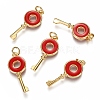 7Pcs 7 Style Brass Enamel Pendants KK-SZ0004-68-4