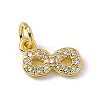 Brass Micro Pave Cubic Zirconia Charms ZIRC-F132-75G-1