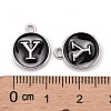 Platinum Plated Alloy Charms ENAM-S118-02Y-P-3