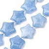 Dyed Natural Aquamarine Beads Strands G-K359-E10-2