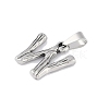 Non-Tarnish 304 Stainless Steel Pendants STAS-F235-01P-W-2
