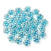 UV Plating Rainbow Iridescent Transparent Acrylic Beads OACR-C007-11C-1