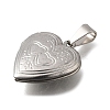 316 Stainless Steel Locket Pendants STAS-C123-02B-P-2