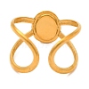 Oval Natural Tiger Eye Finger Rings RJEW-Q822-22G-03-3