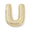 Rack Plating Brass Micro Pave Cubic Zirconia Pendants KK-Q790-01U-G-1