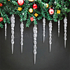 WADORN 45Pcs Christmas Plastic Icicle Drop Pendant Decorations DIY-WR0003-04-6
