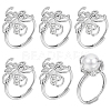 6Pcs Adjustable Brass Ring Components FIND-PH0038-31B-1