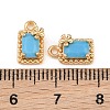 Brass Pave Deep Sky Blue Cubic Zirconia Charms CU-CBA804C-19G-3