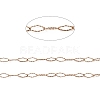 Ion Plating(IP) 304 Stainless Steel Textured Horse Eye Link Chains CHS-I020-01B-RG-2