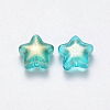 Spray Painted Glass Beads GLAA-R211-04-D07-2
