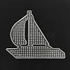 Sailing Boat ABC Plastic Pegboards used for 5x5mm DIY Fuse Beads DIY-Q009-36-2