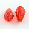 Transparent Teardrop Glass Beads GLAA-R156-5x7-2