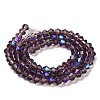 Transparent Electroplate Glass Beads Strands GLAA-F029-2mm-D04-2