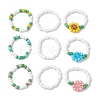 3Pcs 3 Style Glass Seed Beaded Stretch Rings RJEW-JR00658-1
