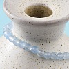 4mm Round Natural Aquamarine Beads Bracelet for Men KG3069-23-4