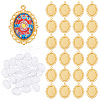 DIY Blank Oval Pendant Making Kit DIY-PH0020-84-1