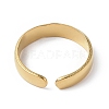 Ion Plating(IP) 304 Stainless Steel Crescent Moon Open Cuff Ring for Women X-RJEW-C046-01G-3