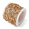 Handmade Brass Pave Clear Cubic Zirconia Rhombus Link Chains CHC-G027-01G-2