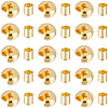 400Pcs 2 Styles Brass Crimp Beads Covers KK-BBC0023-39-7