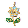 304 Stainless Steel with Enamel Pendants SA-OY002-53G-01-1