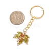 Maple Leaf Alloy Enamel Pendant Decorations KEYC-JKC01394-3