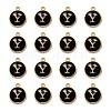 Golden Plated Alloy Charms LS-ENAM-S118-02Y-2