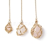 Stainless Steel Braided Chain Macrame Pouch Empty Stone Holder Dowsing Pendulums PALLOY-JF02737-2