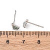 Brass Micro Pave Cubic Zirconia Charistmas Tree Stud Earrings EJEW-L278-09P-5