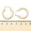 Brass Two Tone Twist Hoop Earrings EJEW-B117-06B-M-5
