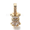 Brass Micro Pave Cubic Zirconia Donut Bails LS-KK-U061-17G-1