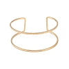 Ion Plating(IP) 304 Stainless Steel Hollow Open Cuff Bangles for Women BJEW-S155-04G-2