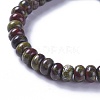 Adjustable Natural Dragon Blood Jasper Braided Bead Bracelets BJEW-F369-A16-2
