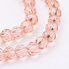 Faceted(32 Facets) Round Glass Beads Strands X-EGLA-J042-4mm-23-3