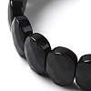 Natural Silver Obsidian Beaded Stretch Bracelet G-E010-01-06-3