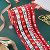 6Rolls 6 Styles Christmas Polyester Printed Ribbon OCOR-TA0003-43-6