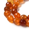 Dyed & Heated Natural Agate Beads Strands G-P539-D01-07-4