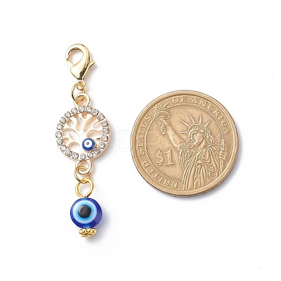 Evil Eye Theme Pendant Decorations HJEW-JM00782-1